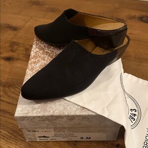 ♣️ Right Bank Shoe Co Bronze Metallic, Black & Espresso Snake Print Slip-On 8.5